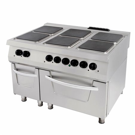 Premium cuisini&egrave;re - 6 br&ucirc;leurs - unit&eacute; triple - profondeur 90 cm - incl four - &eacute;lectrique - Maxima - 09398526