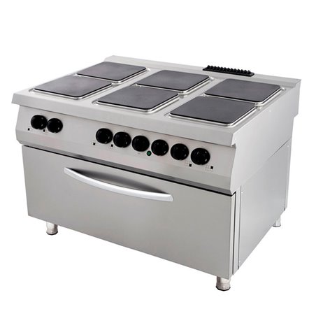 Premium cuisini&egrave;re - 6 br&ucirc;leurs - unit&eacute; triple - profondeur 90 cm - incl four grande - &eacute;lectrique - Maxima - 09398527