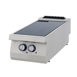 Premium cuisini&egrave;re &agrave; infrarouge - 2 br&ucirc;leurs - unit&eacute; simple - profondeur 90 cm - &eacute;lectrique - Maxima - 09398560