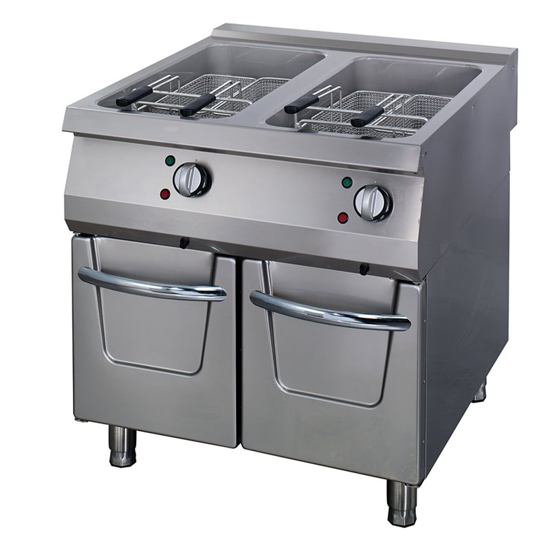 Premium friteuse - 2 x 22 L - unit&eacute; double - profondeur 90 cm - avec robinet de vidange - &eacute;lectrique - Maxima - 09398608