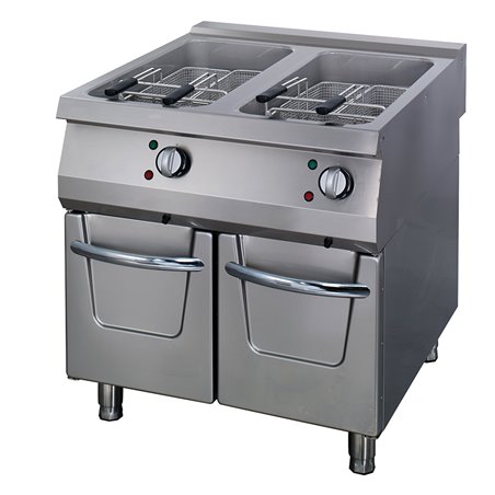 Premium friteuse - 2 x 22 L - unit&eacute; double - profondeur 90 cm - avec robinet de vidange - &eacute;lectrique - Maxima - 09398608