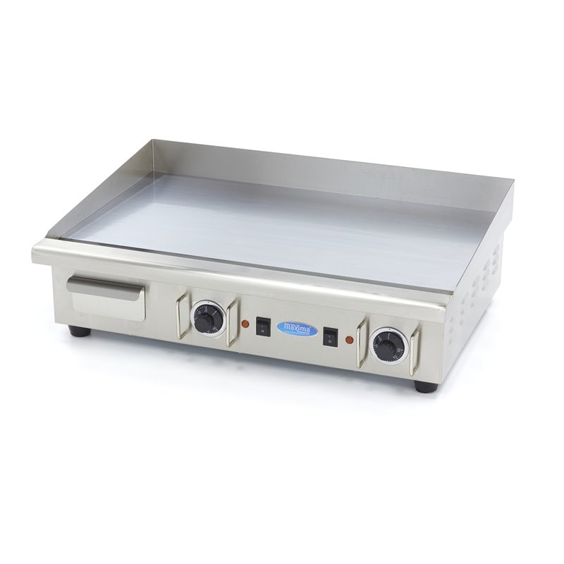 Plaque de gril - chrome lisse - 73 cm - incl plateau d'&eacute;gouttement - 400V - Maxima - 09365164