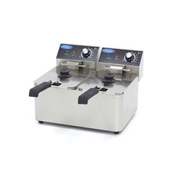 Friteuse - 2 x 4 L - 2 paniers - jusqu'&agrave; 1,5 kg de frites - Maxima - 09365212