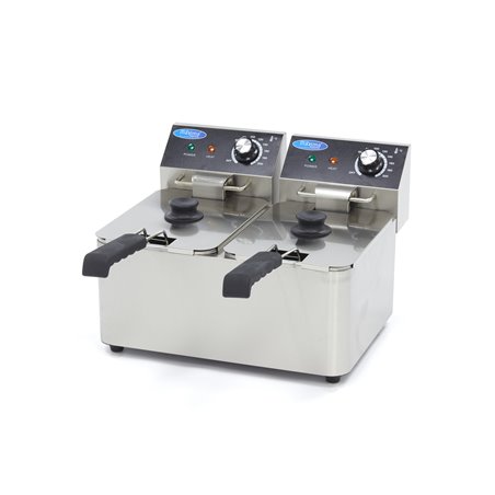 Friteuse - 2 x 4 L - 2 paniers - jusqu'&agrave; 1,5 kg de frites - Maxima - 09365212