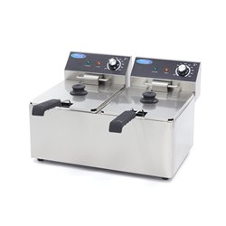 Friteuse - 2 x 8 L - 2 paniers - jusqu'&agrave; 2,8 kg de frites - Maxima - 09365225