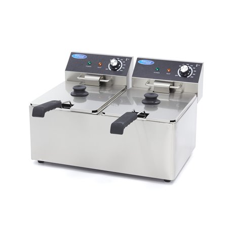 Friteuse - 2 x 8 L - 2 paniers - jusqu'&agrave; 2,8 kg de frites - Maxima - 09365225