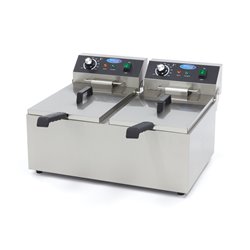 Friteuse - 2 x 11 L - 2 paniers - jusqu'&agrave; 2,8 kg de frites - Maxima - 09365227