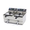 Friteuse - 2 x 10 L - 2 paniers - avec robinet de vidange - Maxima - 09365229