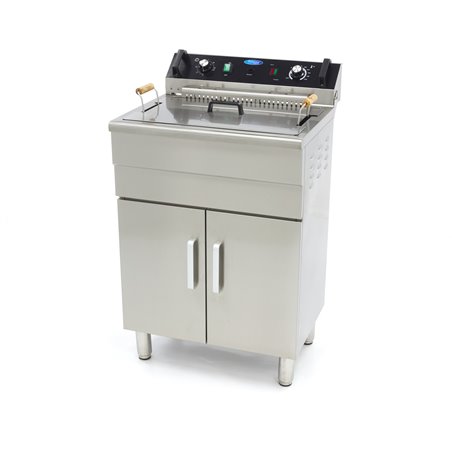 Friteuse - 30 L - 1 panier - avec robinet de vidange et support - Maxima - 09365232