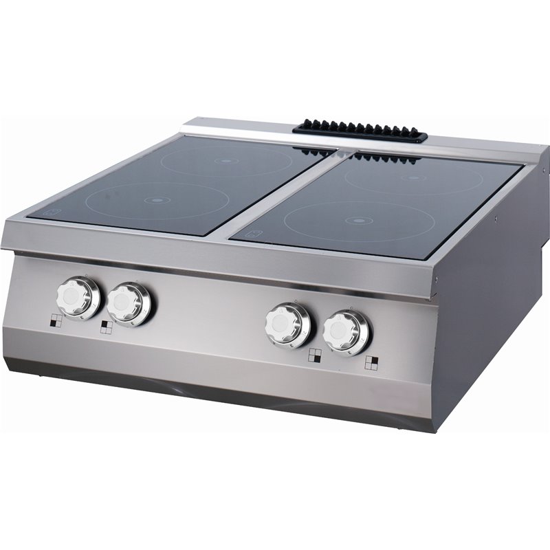 Premium cuisini&egrave;re &agrave; infrarouge - 4 br&ucirc;leurs - unit&eacute; double - profondeur 90 cm - &eacute;lectrique - Maxima - 09398561