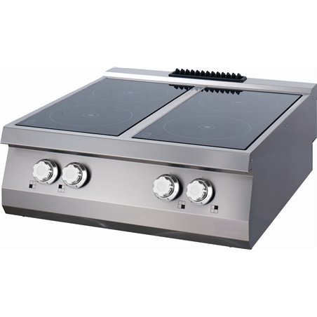 Premium cuisini&egrave;re &agrave; infrarouge - 4 br&ucirc;leurs - unit&eacute; double - profondeur 90 cm - &eacute;lectrique - Maxima - 09398561