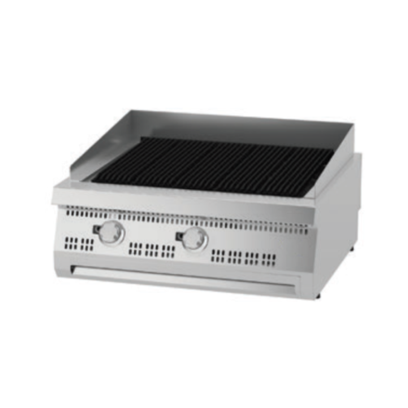 Premium chargrill - 2 zones - unit&eacute; double - profondeur 90 cm - gaz - Maxima - 09398591