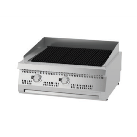 Premium chargrill - 2 zones - unit&eacute; double - profondeur 90 cm - gaz - Maxima - 09398591
