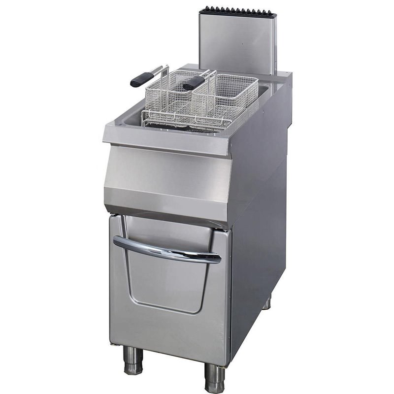 Premium friteuse - 1 x 22 L - unit&eacute; simple - profondeur 90 cm - avec robinet de vidange - gaz - Maxima - 09398605