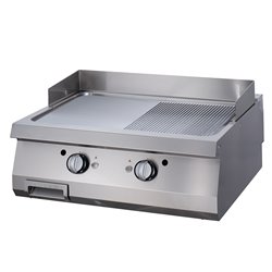 Premium plaque de gril - demi-rainur&eacute; - unit&eacute; double - profondeur 90 cm - gaz - Maxima - 09398571