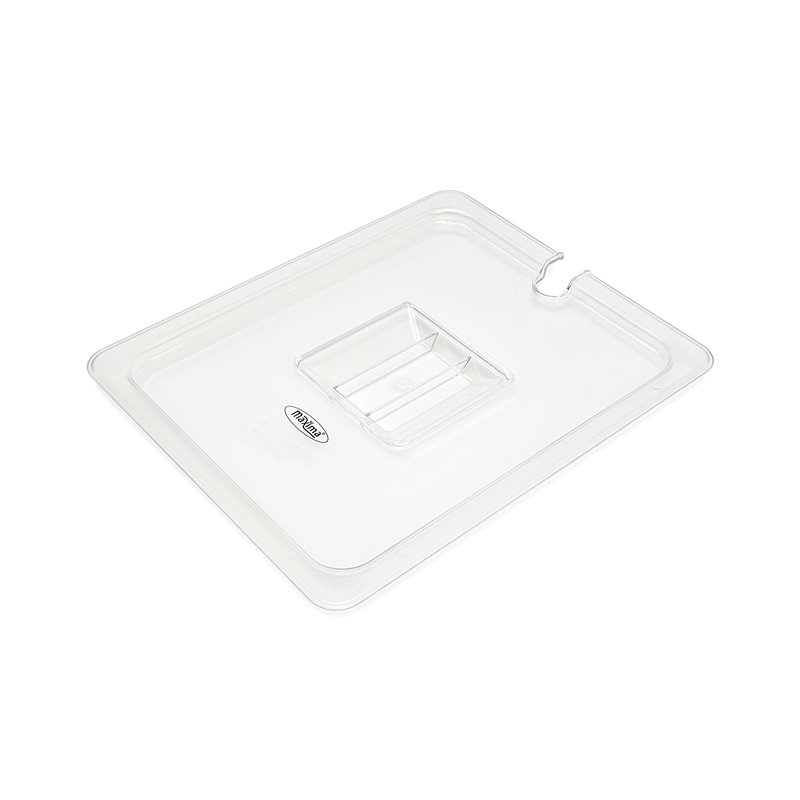 Couvercle gastronorm - 1/2 GN - polycarbonate - avec ouverture pour cuill&egrave;re - Maxima - 09367937