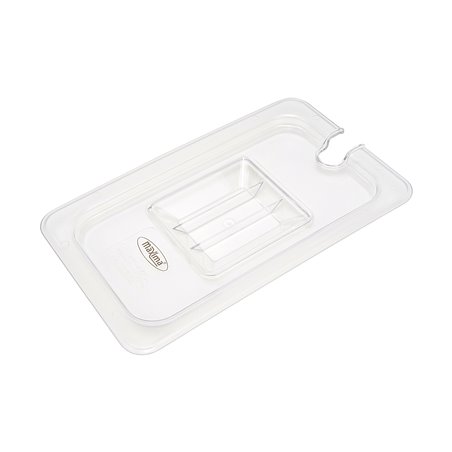 Couvercle gastronorm - 1/6 GN - polycarbonate - avec ouverture pour cuill&egrave;re - Maxima - 09367940
