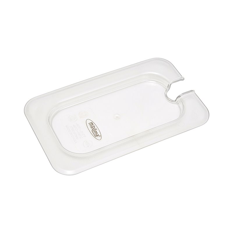 Couvercle gastronorm - 1/9 GN - polycarbonate - avec ouverture pour cuill&egrave;re - Maxima - 09367941