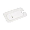 Couvercle gastronorm - 1/9 GN - polycarbonate - avec ouverture pour cuill&egrave;re - Maxima - 09367941