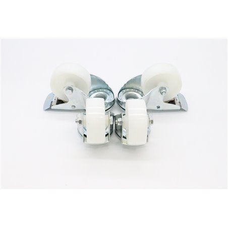 Wheels set for Table Steamer - 2 with brackes - 4.3 Inch / 11 cm - Maxima - 08560108