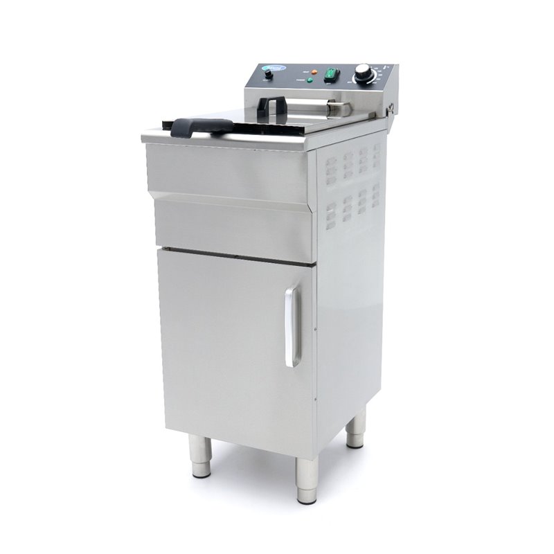 Friteuse - 16 L - 1 panier - avec robinet de vidange et support - 230V - Maxima - 09365157
