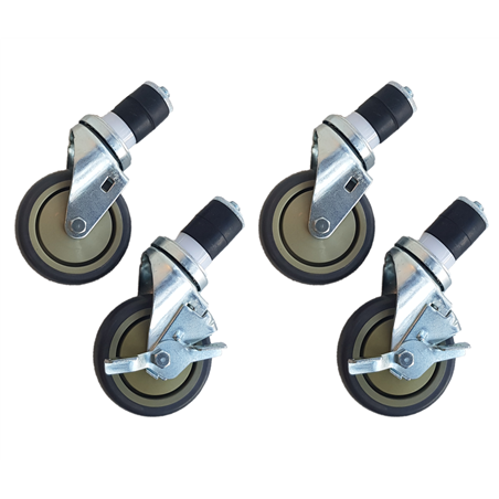 Roues de la table de travail 4 pcs - 2 avec freins - 4 inch / 10.2 cm - Maxima - 09300938