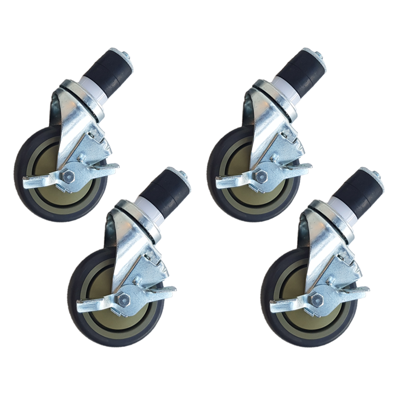 Roues de la table de travail 4 pcs - avec freins - 5 inch / 12.7 cm - Maxima - 09300937