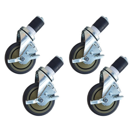 Roues de la table de travail 4 pcs - avec freins - 5 inch / 12.7 cm - Maxima - 09300937
