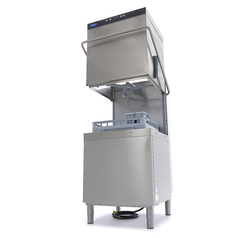 Lave-vaisselle &agrave; capot - 50x60cm - avec pompes de rin&ccedil;age et de savon - 400V - Maxima - 09240140