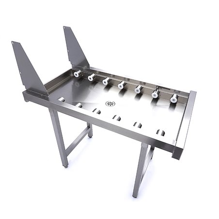 Table &agrave; rouleaux droits en acier inoxydable - pour convoyeur &agrave; paniers lave-vaisselle - Maxima - 09240121