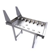 Table &agrave; rouleaux droits en acier inoxydable - pour convoyeur &agrave; paniers lave-vaisselle - Maxima - 09240121