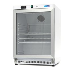 R&eacute;frig&eacute;rateur - 200 L - blanc - avec porte en verre - Maxima - 09405006