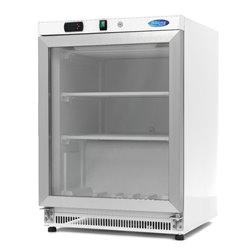 Cong&eacute;lateur - 200 L - blanc - avec porte en verre - Maxima - 09405007
