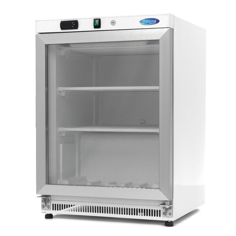 Cong&eacute;lateur - 200 L - blanc - avec porte en verre - Maxima - 09405007