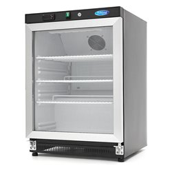 R&eacute;frig&eacute;rateur - 200 L - noir - avec porte en verre - Maxima - 09405008