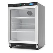 R&eacute;frig&eacute;rateur - 200 L - noir - avec porte en verre - Maxima - 09405008