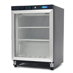 Cong&eacute;lateur - 200 L - noir - avec porte en verre - Maxima - 09405009