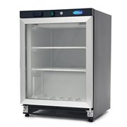 Cong&eacute;lateur - 200 L - noir - avec porte en verre - Maxima - 09405009