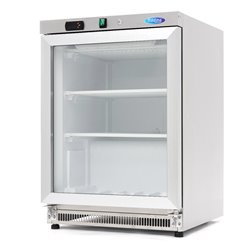 Cong&eacute;lateur - 200 L - acier inoxydable - avec porte en verre - Maxima - 09405011