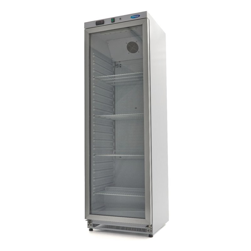 R&eacute;frig&eacute;rateur - 400 L - blanc - avec porte en verre - Maxima - 09405018