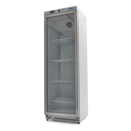 R&eacute;frig&eacute;rateur - 400 L - blanc - avec porte en verre - Maxima - 09405018