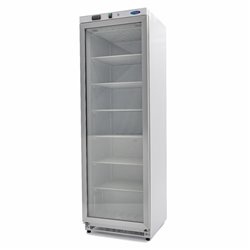 Cong&eacute;lateur - 400 L - blanc - avec porte en verre - Maxima - 09405019