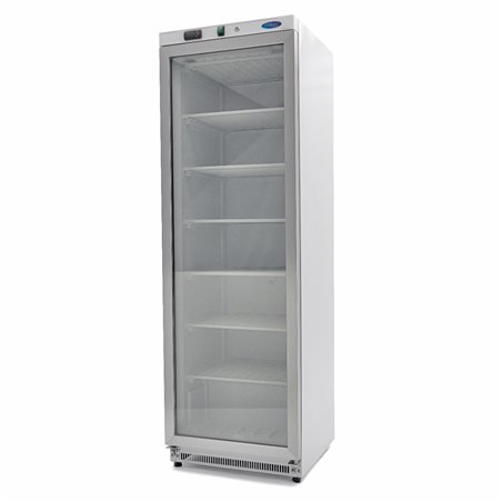 Cong&eacute;lateur - 400 L - blanc - avec porte en verre - Maxima - 09405019