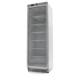 Cong&eacute;lateur - 400 L - acier inoxydable - avec porte en verre - Maxima - 09405023