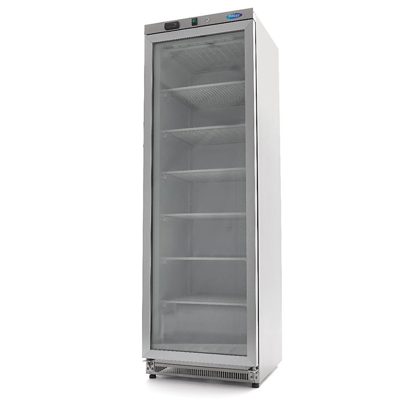 Cong&eacute;lateur - 400 L - acier inoxydable - avec porte en verre - Maxima - 09405023