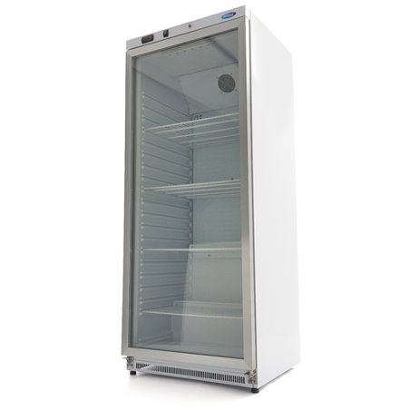 R&eacute;frig&eacute;rateur - 600 L - blanc - avec porte en verre - Maxima - 09405030