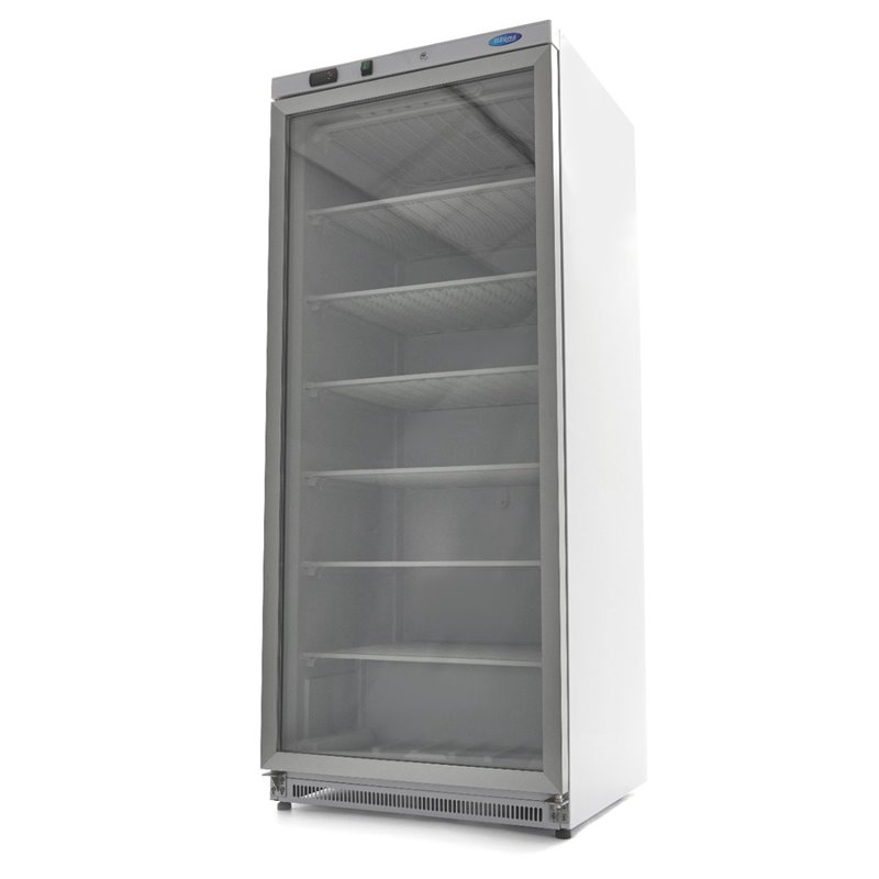 Cong&eacute;lateur - 600 L - blanc - avec porte en verre - Maxima - 09405031