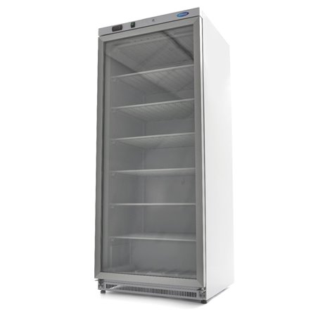 Cong&eacute;lateur - 600 L - blanc - avec porte en verre - Maxima - 09405031