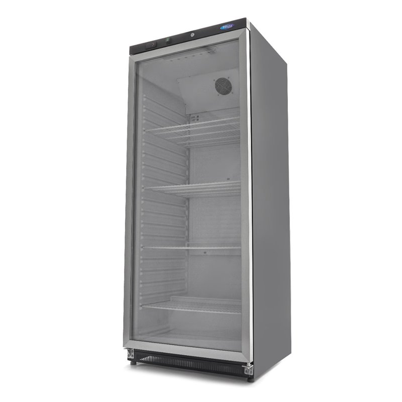 R&eacute;frig&eacute;rateur - 600 L - noir - avec porte en verre - Maxima - 09405032