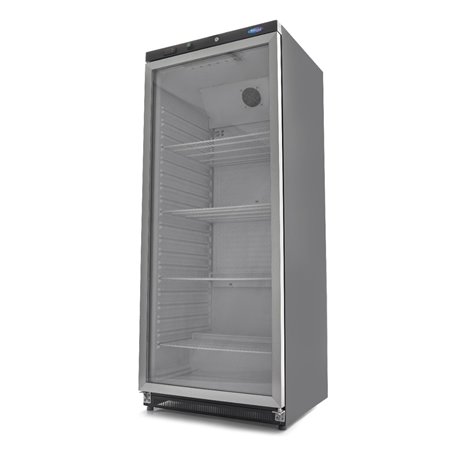 R&eacute;frig&eacute;rateur - 600 L - noir - avec porte en verre - Maxima - 09405032